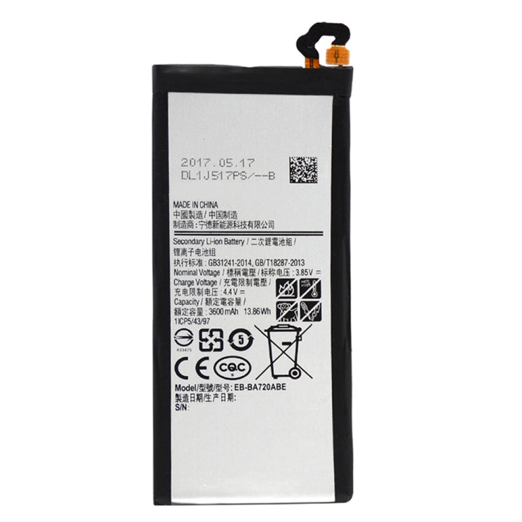 3600mAh Li-Polymer Battery EB-BA720ABE for Samsung Galaxy A7 (2017) / A720A / A720F - For Samsung by buy2fix | Online Shopping UK | buy2fix