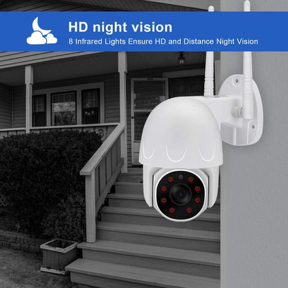 Tuya QX45 1080P Full HD IP65 Waterproof 2.4G Wireless IP Camera, Support Motion Detection & Two-way Audio & Night Vision & TF Card, US Plug - Security by buy2fix | Online Shopping UK | buy2fix