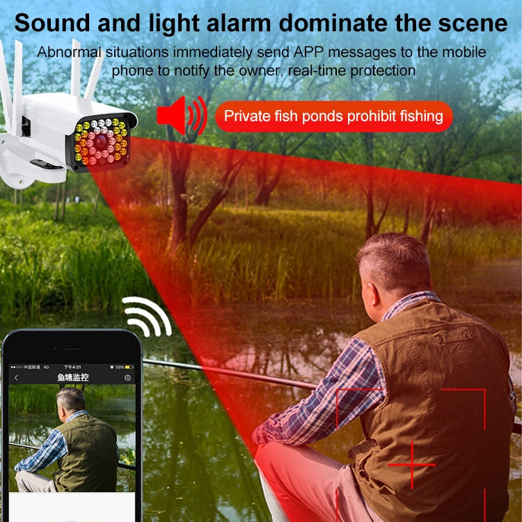 Difang DF-36Q Outdoor HD Surveillance IP Camera, Support Voice Intercom & Night Vision & Human Figure Detection & TF Card, WiFi + HD Fixed Version, US Plug - Security by Difang | Online Shopping UK | buy2fix