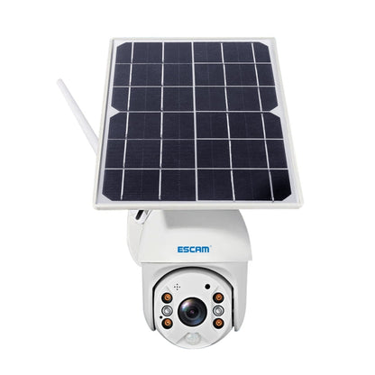 ESCAM QF480 EU Version HD 1080P IP66 Waterproof 4G Solar Panel PT IP Camera without Battery, Support Night Vision / Motion Detection / TF Card / Two Way Audio (White) - Security by ESCAM | Online Shopping UK | buy2fix