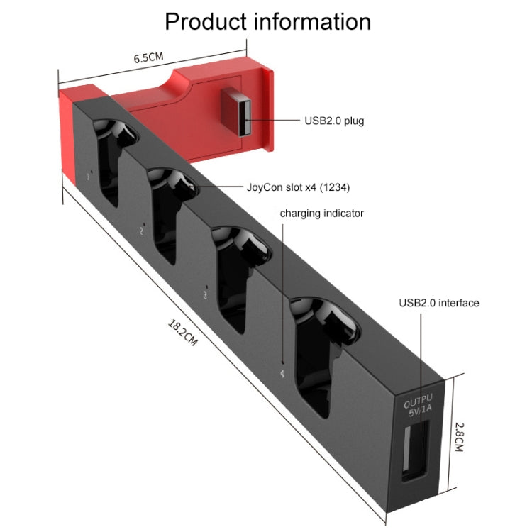 iPega PG-9186 Game Controller Charger Charging Dock Stand Station Holder with Indicator for Nintendo Switch Joy-Con - Charger & Power by ipega | Online Shopping UK | buy2fix