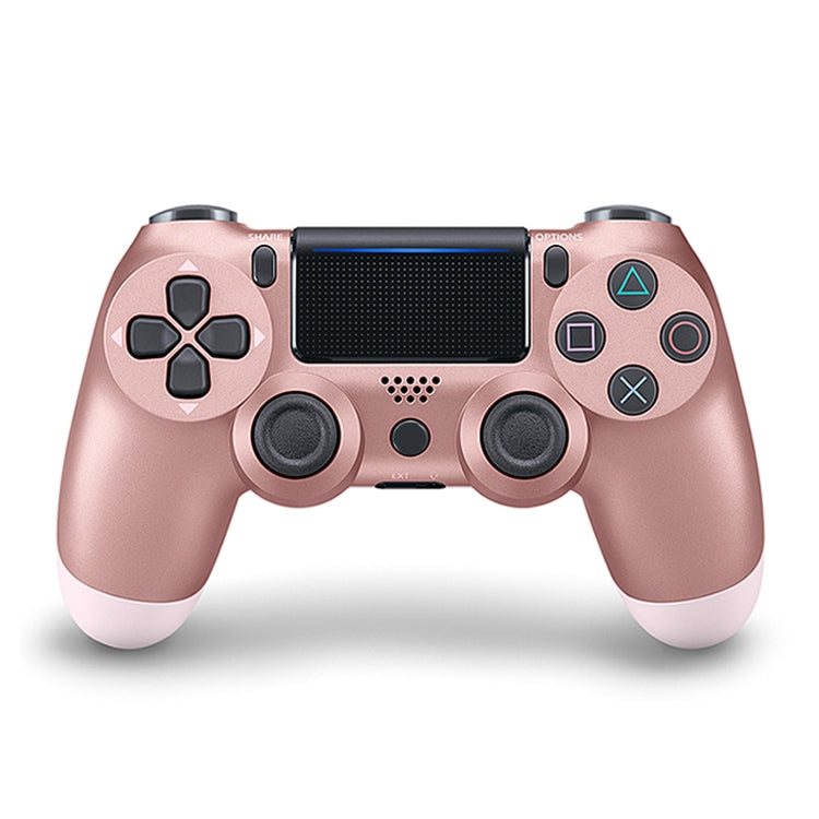 For PS4 Wireless Bluetooth Game Controller Gamepad with Light, EU Version(Rose Gold) - Gamepads by buy2fix | Online Shopping UK | buy2fix