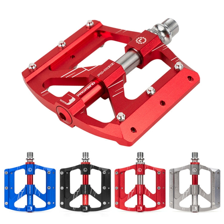 PROMEND PD-M88 1 Pair Mountain Bicycle Aluminum Alloy 3-Bearings Pedals (Red) - Outdoor & Sports by PROMEND | Online Shopping UK | buy2fix