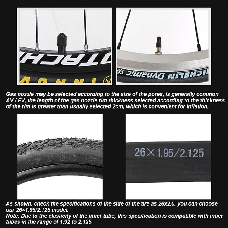 PROMEND 26 x 1.95 AV Mountain Bike Butyl Pneumatic Inner Tube - Outdoor & Sports by PROMEND | Online Shopping UK | buy2fix