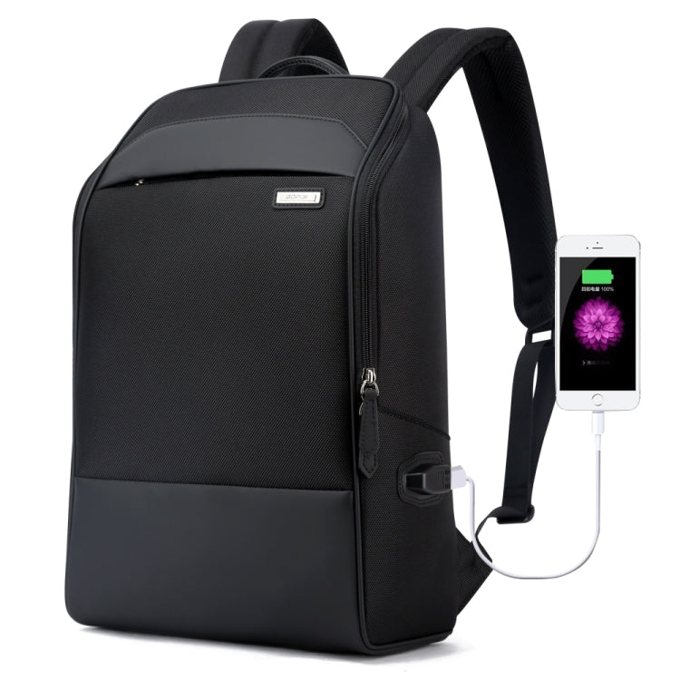 Bopai 751-006881 Business Anti-theft Waterproof Large Capacity Double Shoulder Bag,with USB Charging Port, Size: 30x14x44cm(Black) -  by Bopai | Online Shopping UK | buy2fix