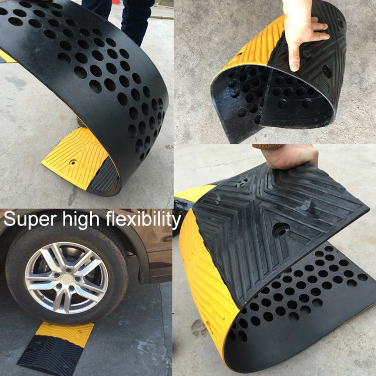 Strip Two-in-one Engineering Rubber Speed Bump, Size: 50x35x5cm - Speed Bumps by buy2fix | Online Shopping UK | buy2fix