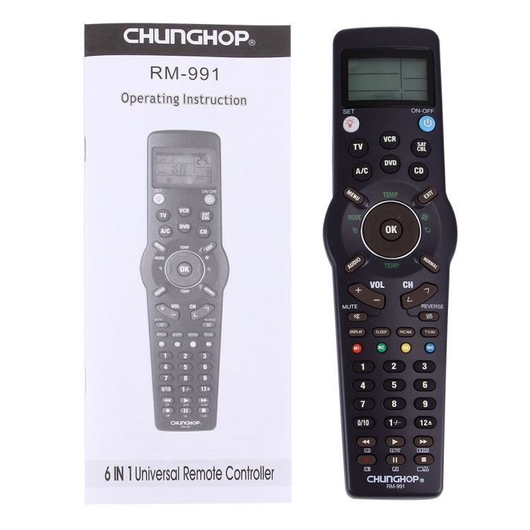 CHUNGHOP RM-L991 Universal LCD Remote Controller with Learning Function for TV VCR SAT CBL DVD CD A/C - Consumer Electronics by CHUNGHOP | Online Shopping UK | buy2fix