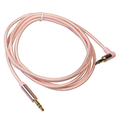 AV01 3.5mm Male to Male Elbow Audio Cable, Length: 1.5m (Rose Gold) - Aux Cable by buy2fix | Online Shopping UK | buy2fix