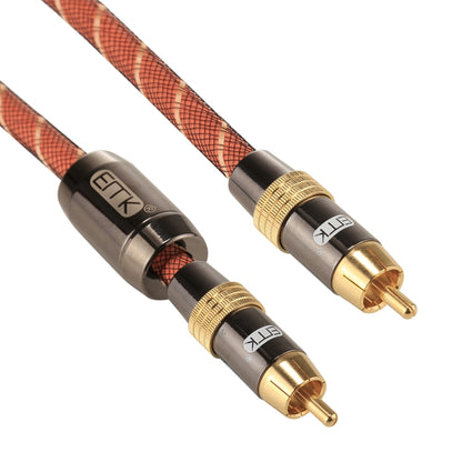 EMK TZ/A 1m OD8.0mm Gold Plated Metal Head RCA to RCA Plug Digital Coaxial Interconnect Cable Audio / Video RCA Cable -  by EMK | Online Shopping UK | buy2fix