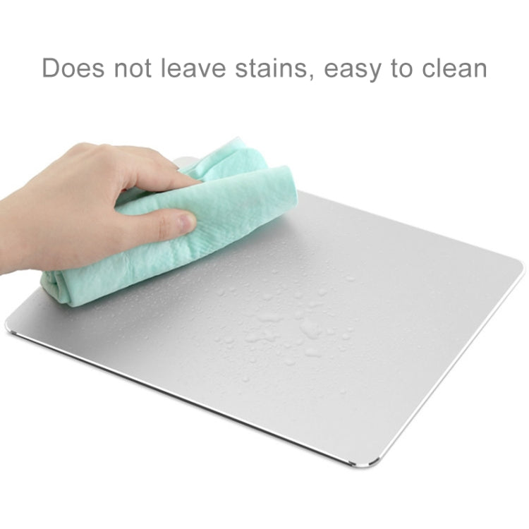 Aluminum Alloy Double-sided Non-slip Mat Desk Mouse Pad, Size : S(Silver) - Mouse Pads by buy2fix | Online Shopping UK | buy2fix