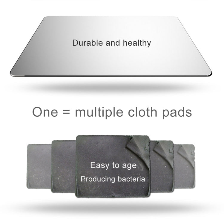 Aluminum Alloy Double-sided Non-slip Mat Desk Mouse Pad, Size : S(Silver) - Mouse Pads by buy2fix | Online Shopping UK | buy2fix