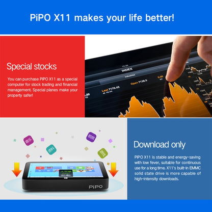 PiPo X11 TV Box Style Tablet Mini PC, 3GB+64GB, 9.0 inch Windows 10 Intel Celeron N4020 Quad Core up to 2.8GHz, US/EU Plug(Black) - Windows Mini PCs by PiPo | Online Shopping UK | buy2fix
