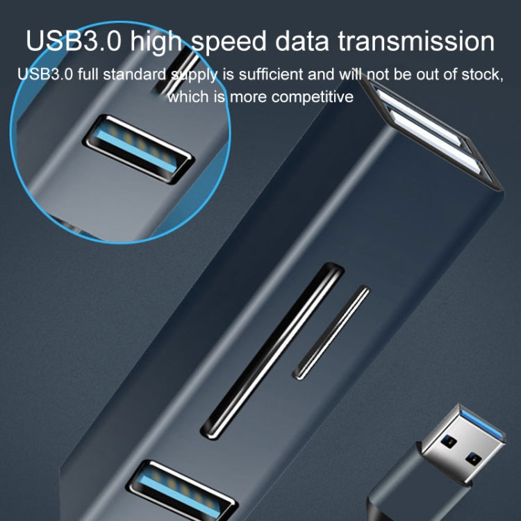 15102 5 in 1 USB-C / Type-C to USB3.0 + SD / TF Card Reader HUB Adapter (Blue) - Computer & Networking by buy2fix | Online Shopping UK | buy2fix