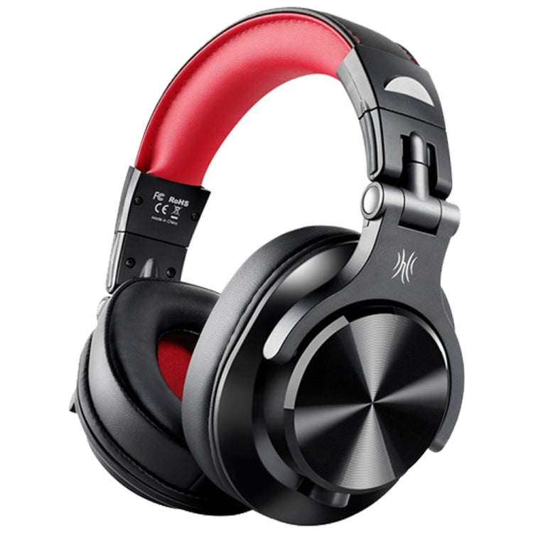 OneOdio A71 Head-mounted Noise Reduction Wired Headphone with Microphone (Black Red) - Multimedia Headset by OneOdio | Online Shopping UK | buy2fix