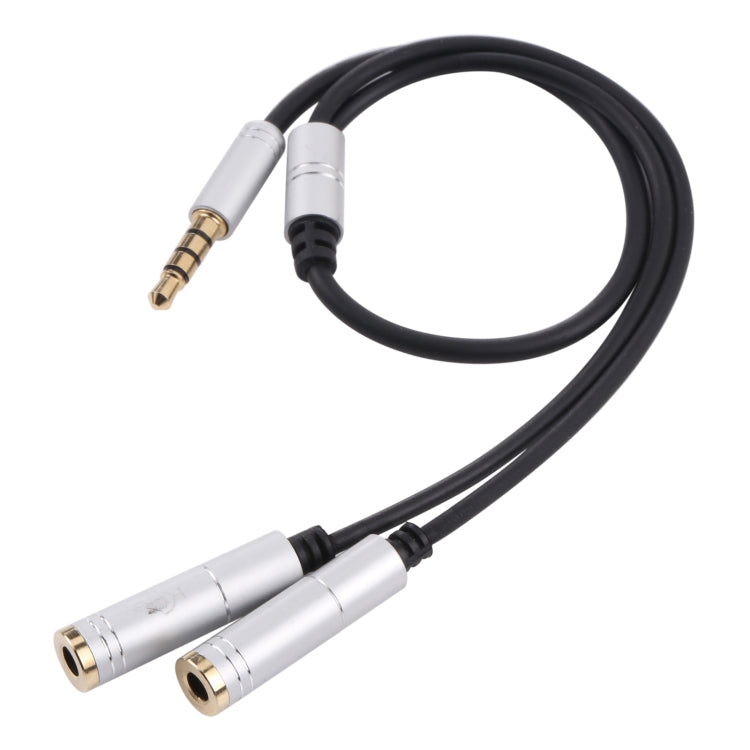 2 x 3.5mm Female to 3.5mm Male Adapter Cable(Silver) - Aux Cable by buy2fix | Online Shopping UK | buy2fix