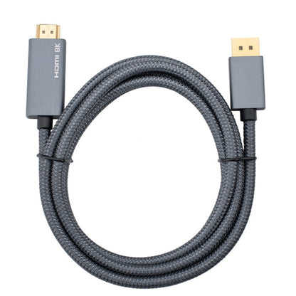 DisplayPort Male to HDMI Male 8K 30Hz HD Braided Adapter Cable, Cable Length: 2m -  by buy2fix | Online Shopping UK | buy2fix