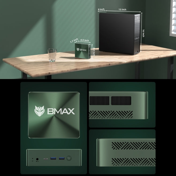 BMAX B6 Plus Windows 11 Mini PC, 12GB+512GB, Intel Core i3-1000NG4, Support HDMI / RJ45, EU Plug - Windows Mini PCs by BMAX | Online Shopping UK | buy2fix