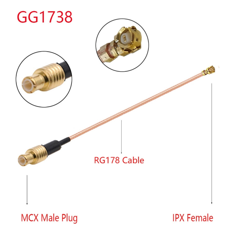 IPX Female to GG17378 MCX Female RG178 Adapter Cable, Length: 15cm - Connectors by buy2fix | Online Shopping UK | buy2fix