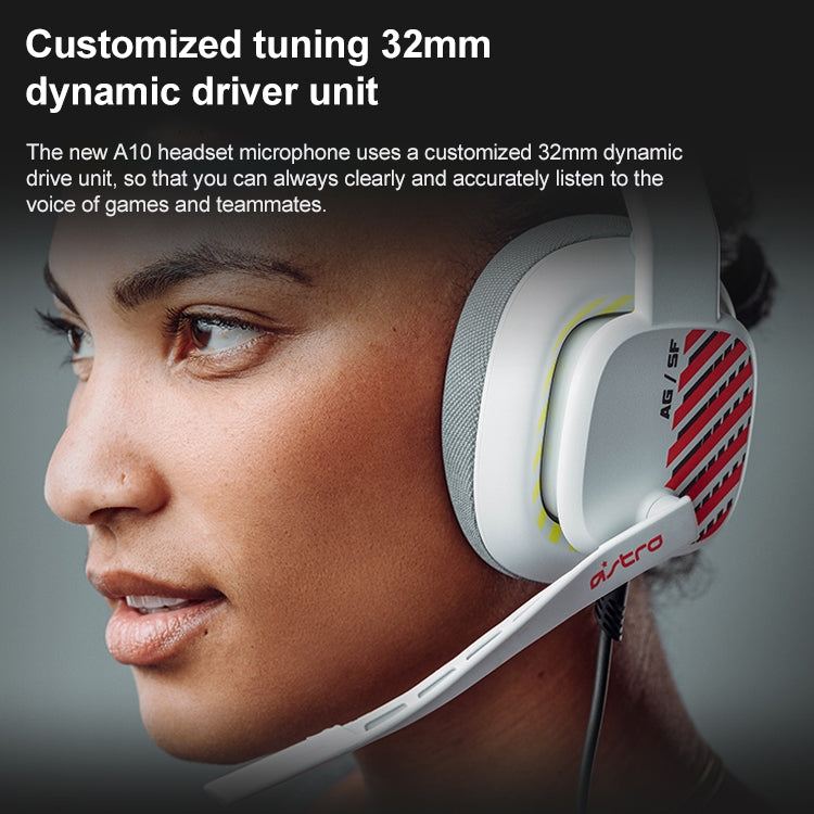 Logitech Astro A10 Gen 2 Wired Headset Over-ear Gaming Headphones (White) - Multimedia Headset by Logitech | Online Shopping UK | buy2fix