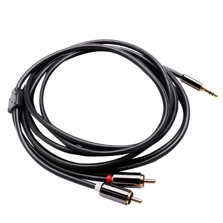 2m Gold Plated 3.5mm Jack to 2 x RCA Male Stereo Audio Cable - RCA Cable by buy2fix | Online Shopping UK | buy2fix