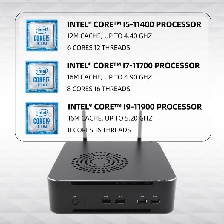 HYSTOU M7 Windows 7/8/10 / Linux System Mini PC, Intel Core G6400 Dual Core 4 Threads up to 4.0GHz, 64GB RAM+1TB SSD, AU Plug - Windows Mini PCs by HYSTOU | Online Shopping UK | buy2fix