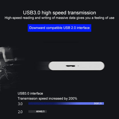 WEIRD 750GB 2.5 inch USB 3.0 High-speed Transmission Metal Shell Ultra-thin Light Mobile Hard Disk Drive(Black) - Computer & Networking by buy2fix | Online Shopping UK | buy2fix