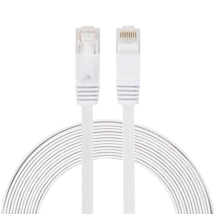 5m CAT6 Ultra-thin Flat Ethernet Network LAN Cable, Patch Lead RJ45(White) - Lan Cable and Tools by buy2fix | Online Shopping UK | buy2fix