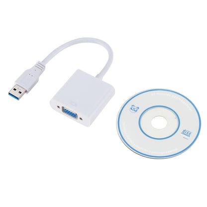 External Graphics Card Converter Cable USB3.0 to VGA, Resolution: 1080P(White) - Converter by buy2fix | Online Shopping UK | buy2fix