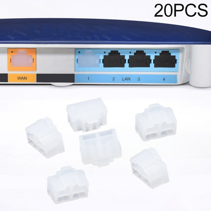 20 PCS Silicone Anti-Dust Plugs for RJ45 Port(Transparent) - Computer & Networking by buy2fix | Online Shopping UK | buy2fix