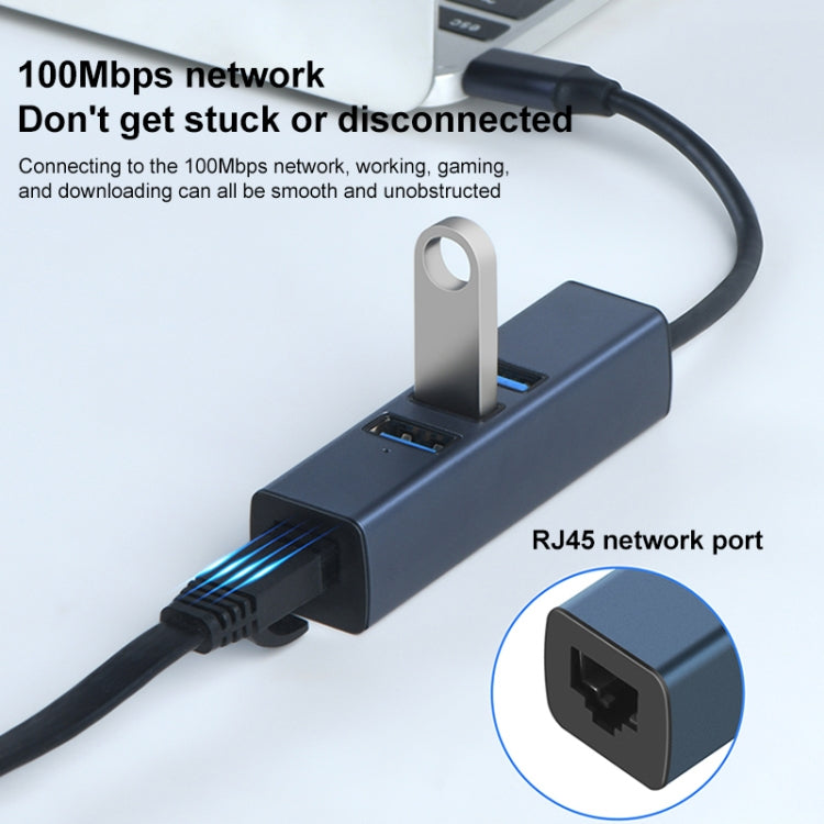 RDS 6307-4 USB-C / Type-C to USB3.0 + Triple USB2.0 4 in 1 HUB Adapter - USB HUB by buy2fix | Online Shopping UK | buy2fix