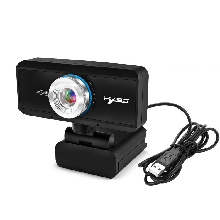 HXSJ S4 1080P Adjustable 180 Degree HD Manual Focus Video Webcam PC Camera with Microphone(Black) - Computer & Networking by HXSJ | Online Shopping UK | buy2fix