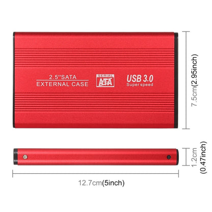 Richwell SATA R2-SATA-2TB 2TB 2.5 inch USB3.0 Super Speed Interface Mobile Hard Disk Drive(Red) - External Hard Drives by Richwell | Online Shopping UK | buy2fix