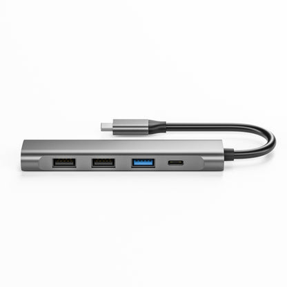 TC522 5 in 1 PD + HDMI + USB 3.0 + 2 x USB 2.0 to USB-C / Type-C HUB Adapter - Computer & Networking by buy2fix | Online Shopping UK | buy2fix