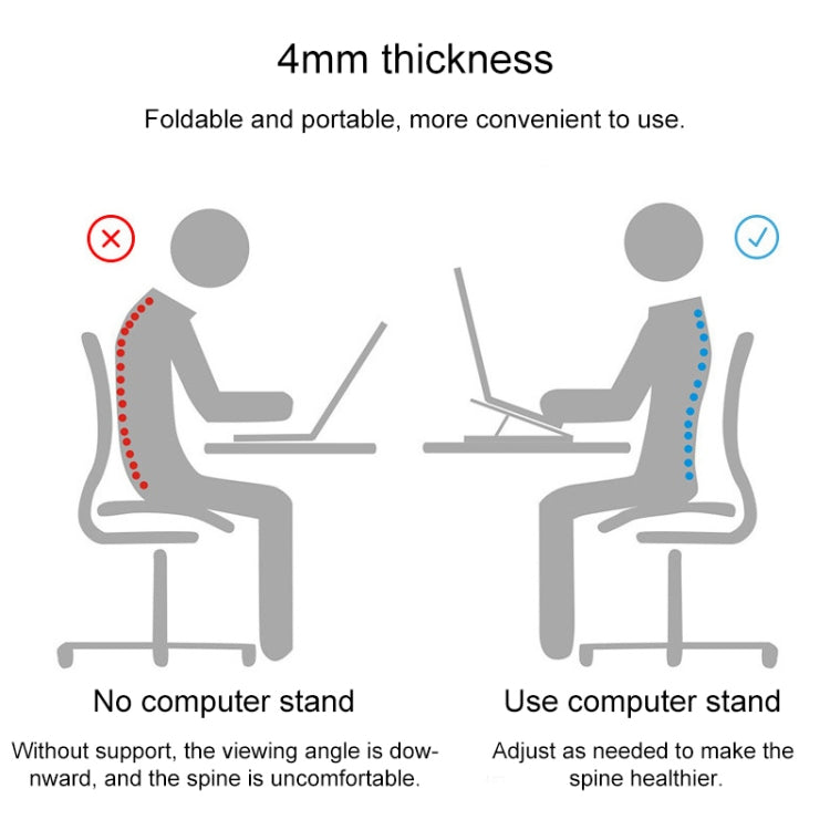 General-purpose Increased Heat Dissipation For Laptops Holder, Style: with Mobile Phone Holder with Rotation (Black) - Computer & Networking by buy2fix | Online Shopping UK | buy2fix