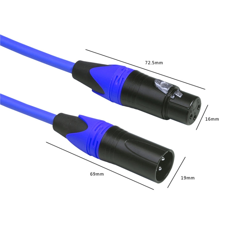 XRL Male to Female Microphone Mixer Audio Cable, Length: 1.8m (Blue) - Consumer Electronics by buy2fix | Online Shopping UK | buy2fix