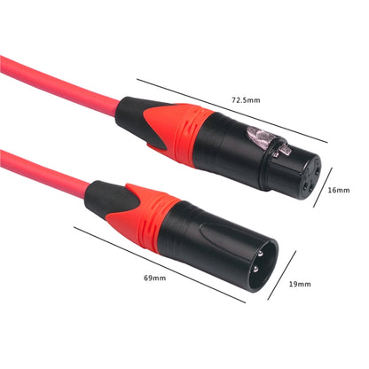 XRL Male to Female Microphone Mixer Audio Cable, Length: 3m (Red) - Consumer Electronics by buy2fix | Online Shopping UK | buy2fix