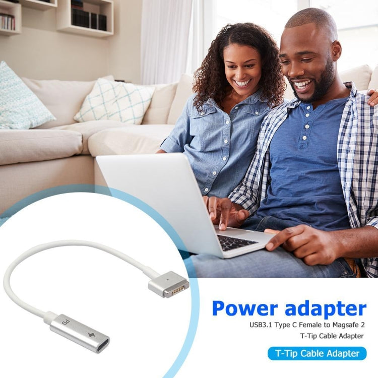 5 Pin MagSafe 2 (T-Shaped) to USB-C / Type-C PD Charge Adapter - Apple Accessories by buy2fix | Online Shopping UK | buy2fix