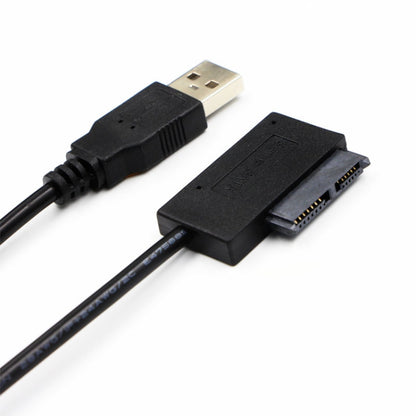 Professional USB 2.0 to 7+6Pin Slimline SATA Cable Adapter Indicator - Computer & Networking by buy2fix | Online Shopping UK | buy2fix