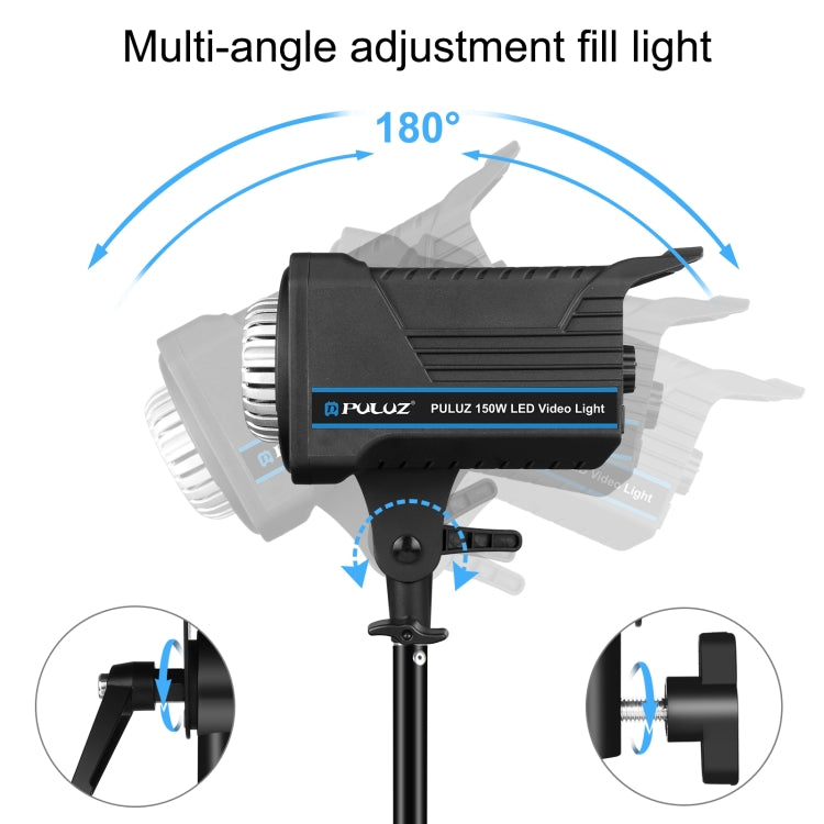 PULUZ 220V 150W Studio Video Light  3200K-5600K Dual Color Temperature Built-in Dissipate Heat System with Remote Control(UK Plug) - Camera Accessories by PULUZ | Online Shopping UK | buy2fix
