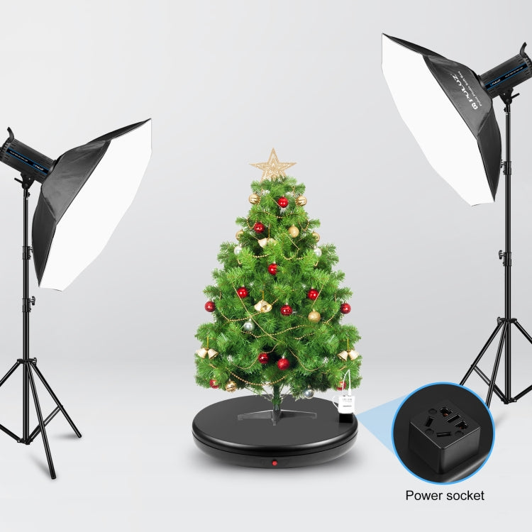 PULUZ 45cm Remote Control Adjusting Speed Rotating Turntable Display Stand with Power Socket, Black, Load 100kg(AU Plug) - Camera Accessories by PULUZ | Online Shopping UK | buy2fix