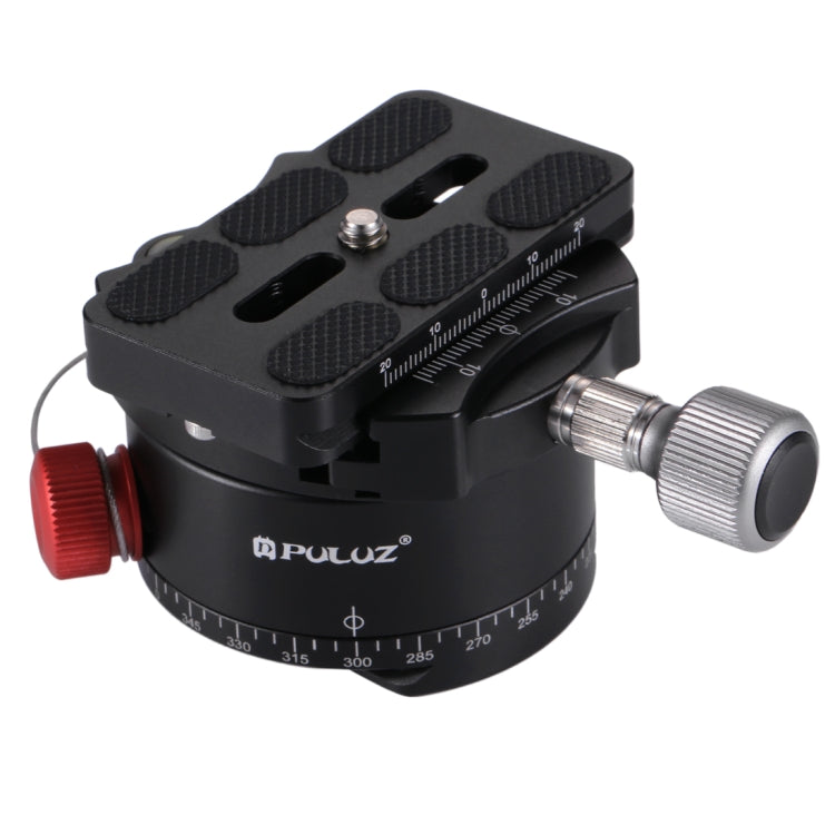 PULUZ Aluminum Alloy Panoramic Indexing Rotator Ball Head with Quick Release Plate for Camera Tripod Head - Tripod Heads by PULUZ | Online Shopping UK | buy2fix