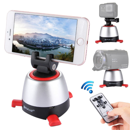 PULUZ Electronic 360 Degree Rotation Panoramic Head with Remote Controller for Smartphones, GoPro, DSLR Cameras(Red) - Tripod Heads by PULUZ | Online Shopping UK | buy2fix