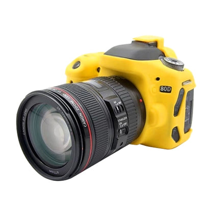 PULUZ Soft Silicone Protective Case for Canon EOS 80D(Yellow) - Camera Accessories by PULUZ | Online Shopping UK | buy2fix