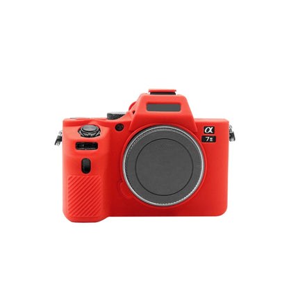 PULUZ Soft Silicone Protective Case for Sony ILCE-7MII / 7SMII / 7RMII(Red) - Protective Case by PULUZ | Online Shopping UK | buy2fix