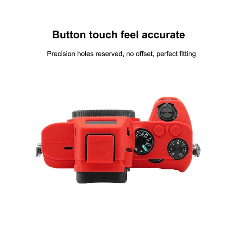 PULUZ Soft Silicone Protective Case for Sony ILCE-7MII / 7SMII / 7RMII(Red) - Protective Case by PULUZ | Online Shopping UK | buy2fix