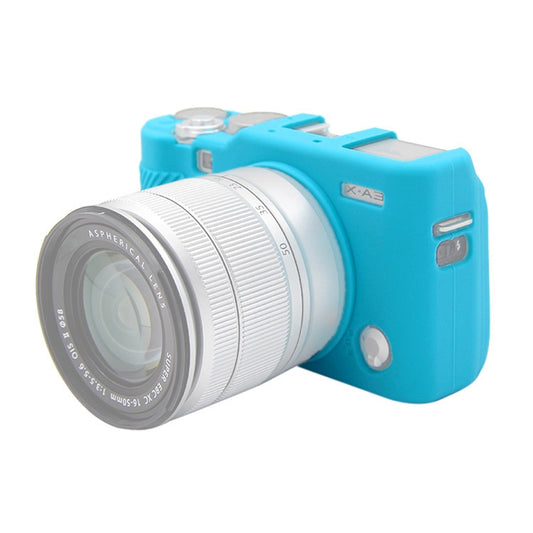 PULUZ Soft Silicone Protective Case for FUJIFILM X-A3 / X-A10(Blue) - Camera Accessories by PULUZ | Online Shopping UK | buy2fix