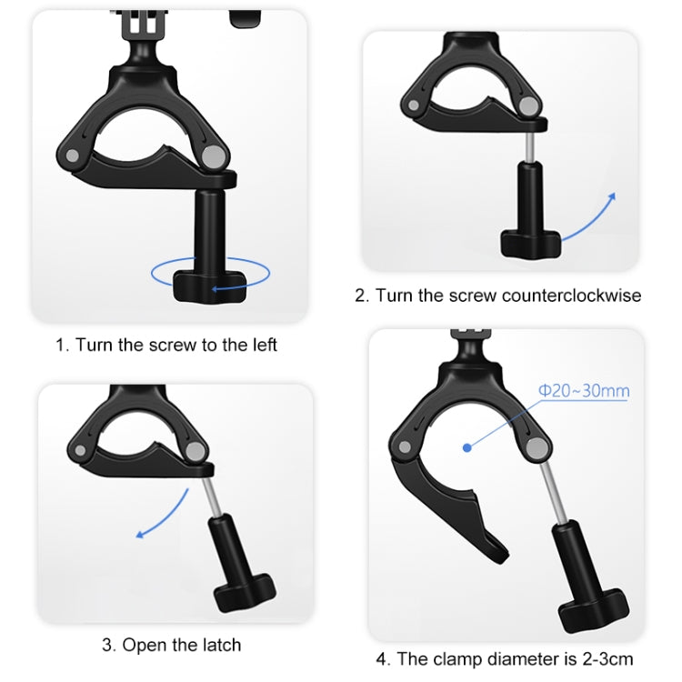 PULUZ Bike Cycling Bracket Mount with Phone Clamp for Phone & Sports Camera - Holders by PULUZ | Online Shopping UK | buy2fix