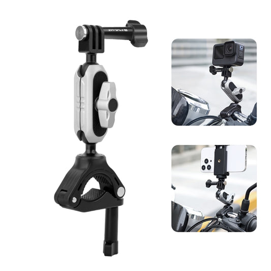 PULUZ Handlebar  Arm Mount with Phone Clamp & Mount Adapter & Long Screw - Helmet Mount by PULUZ | Online Shopping UK | buy2fix