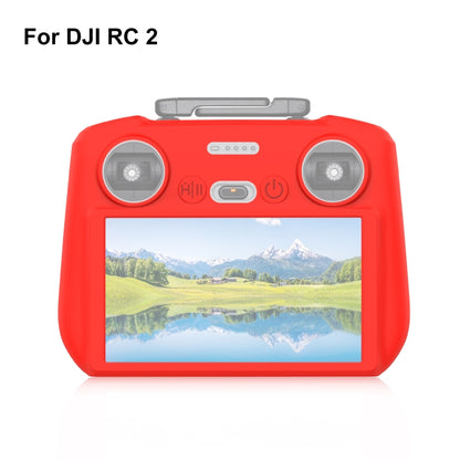 For DJI Mini 4 Pro / Air 3 Remote Control / DJI RC 2 with Screen PULUZ Silicone Protective Case (Red) - Others by PULUZ | Online Shopping UK | buy2fix