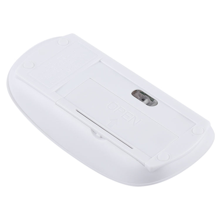 2.4GHz Wireless Ultra-thin Laser Optical Mouse with USB Mini Receiver, Plug and Play(White) - Wireless Mice by buy2fix | Online Shopping UK | buy2fix